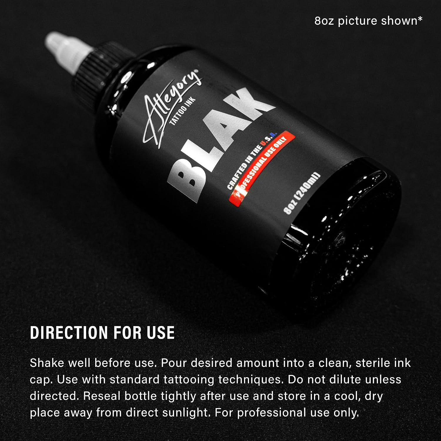 Tattoo Ink – Blak, Premium Black Tattoo Ink, Perfect for Lining and Shading, Smooth, Consistent Pigment, Vegan