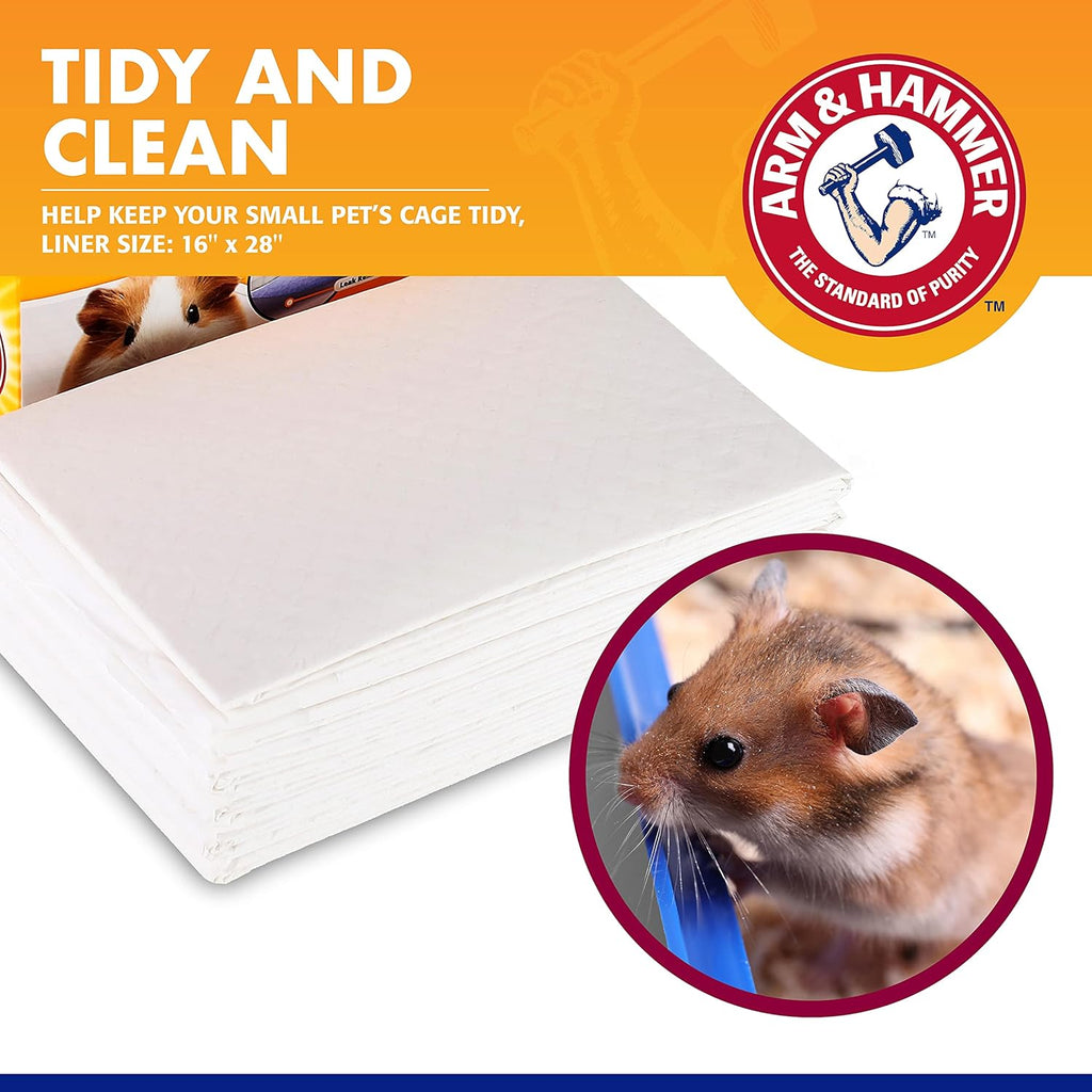 Super Absorbent Cage Liners for Guinea Pigs, Hamsters, Rabbits & Small Animals, Odor Control Cage Tray Liners for