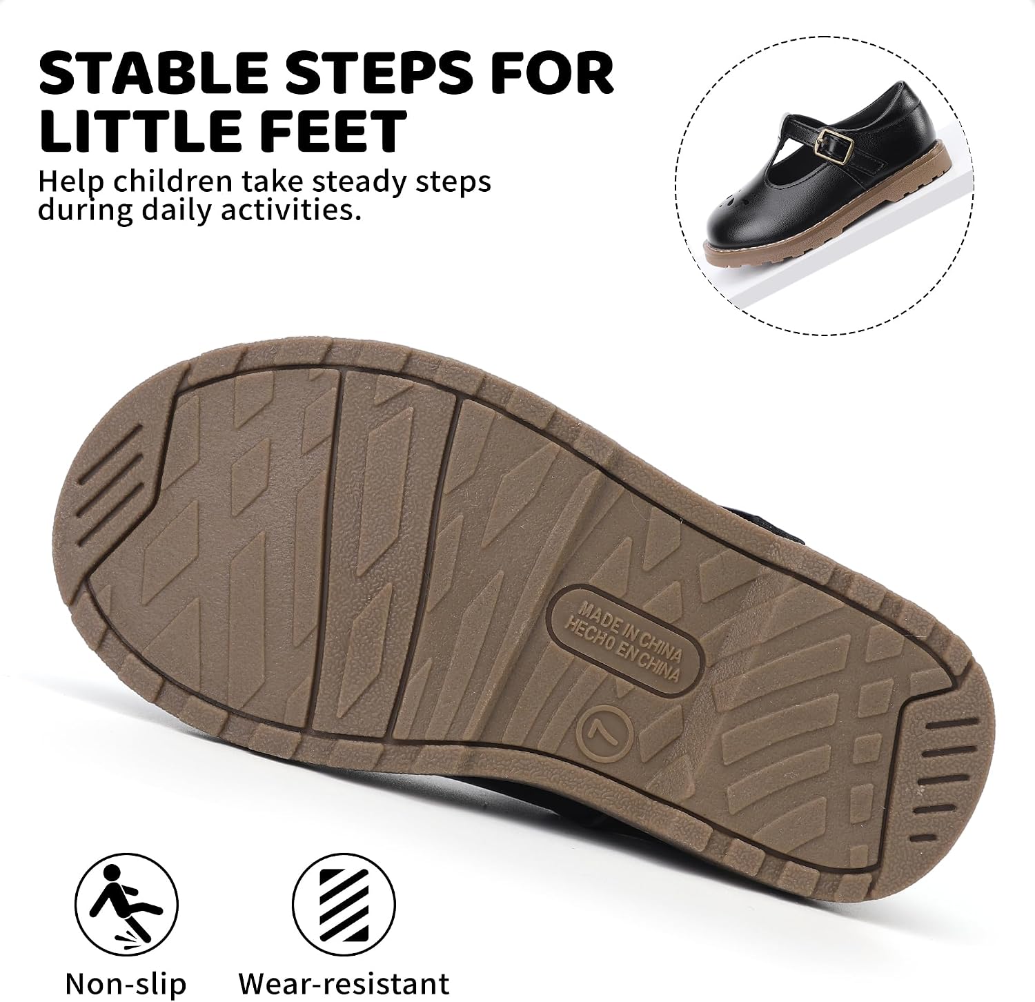 Toddler Girl Mary Jane Dress Shoes - Ballet Flats for Easter Party School Shoes