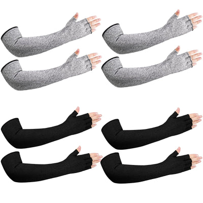 4 Pairs Anti Cut Resistant Sleeves, Protective Gloves for Arms