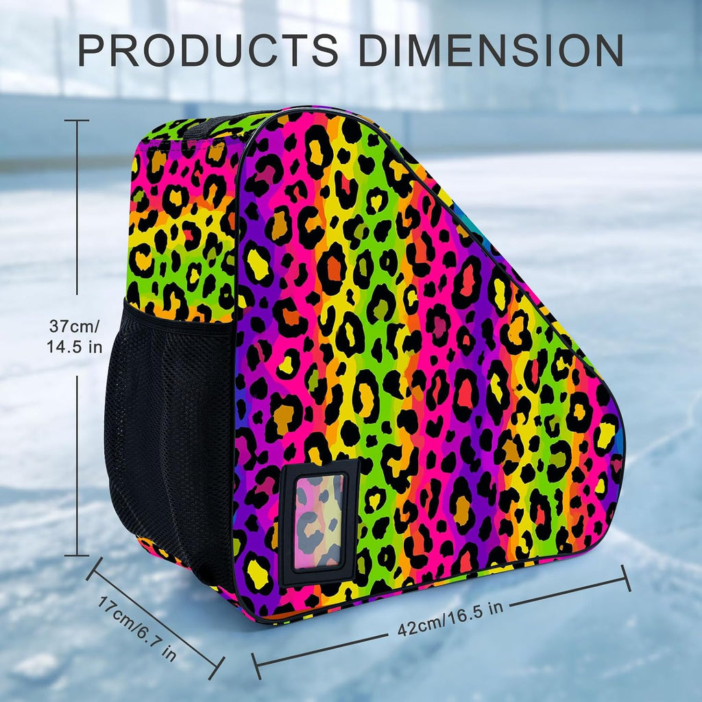 Camo Print Skate Bag For Ice Roller Inline Skates With Adjustable Shoulder Strap Fit Women Men Adults