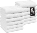 12 PC Wash Cloths Bathroom Set -100% Cotton Highly Absorbent Washcloths Bulk, Premium Spa & Hotel Quality Wash