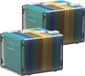 2 Pack Hanging File Organizer, Mesh File Folder Box Filing Box File Cabinet Organizer Storage Boxes, Letter Size