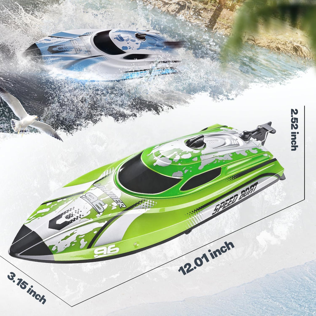 RC Boat TX126-12 Inch Remote Control Boat for Lakes and Pools | 25 KPH High Speed; Waterproof Design; 700mAh