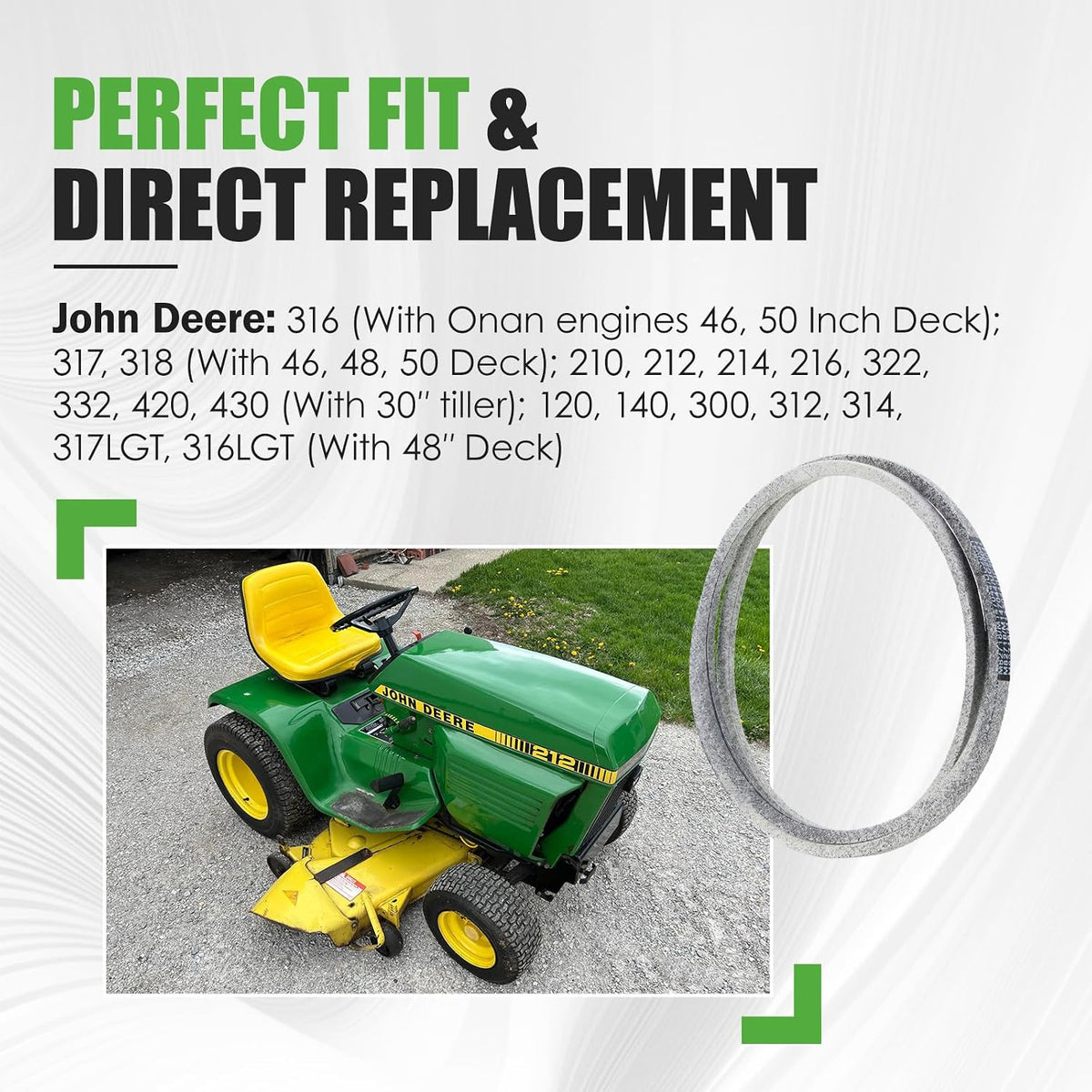 M82718 Mower Deck Drive Belt, Aramid Cord