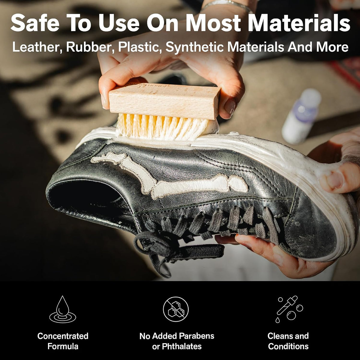 Essential Kit, Shoe Cleaner, 2-Piece Set, Deep Cleaning Solution & Durables Brush, Sneaker Care, Ideal for Footwear