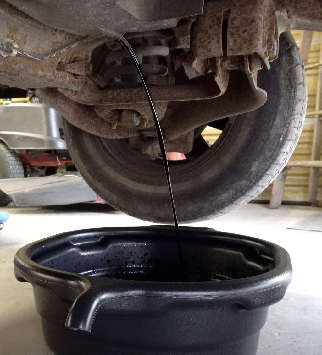 Lisle 17972 4.5 Gallon Oval Drain Pan, Black