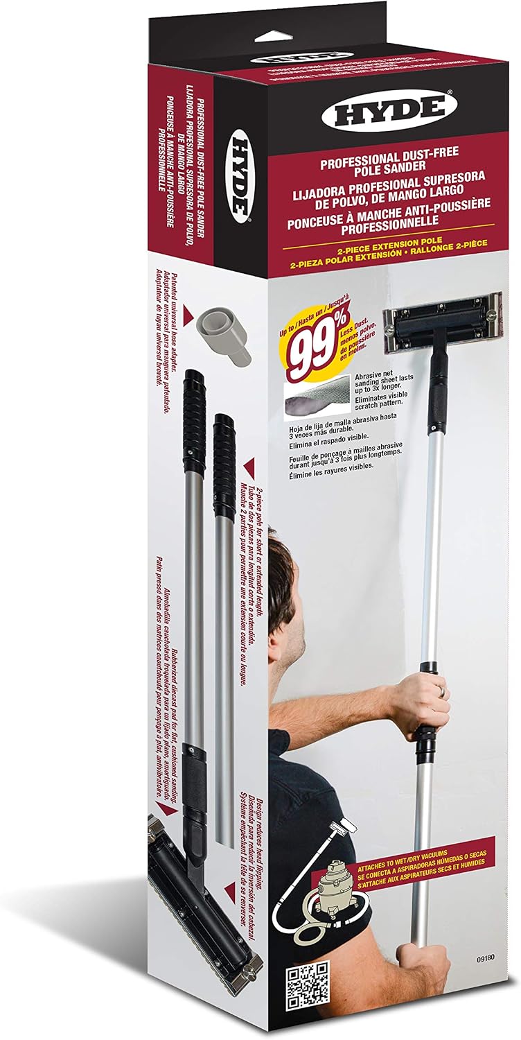 09180 Dust-Free Vacuum Sander, Professional Pole Sander