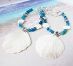 Tropical Drapery Tiebacks, Sea Shell Curtain Tie Backs, Beach Home Decor