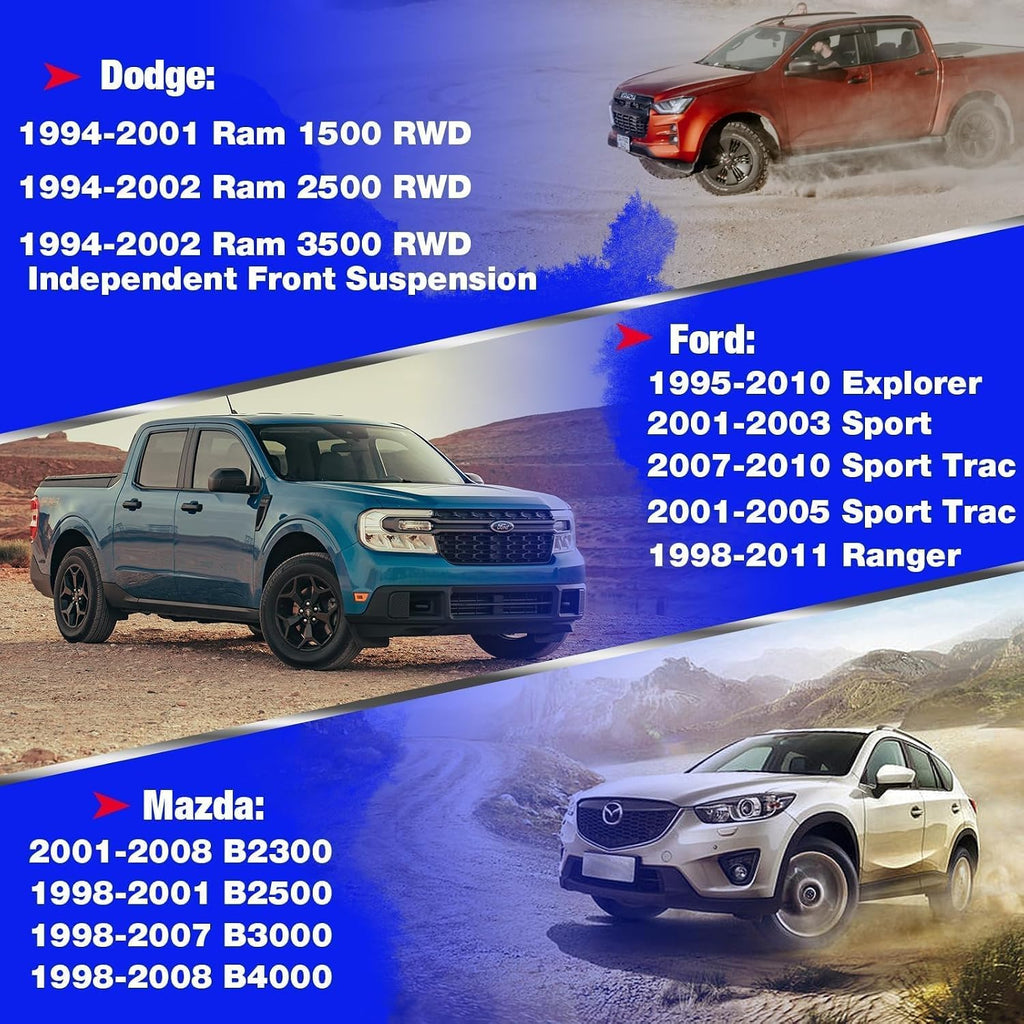 KSP Sway Bar Link for Ford Ranger Explorer Sports, Stabilizer End Link Compatible with Ram 1500 2500 3500, Aftermarket Suspension Sway Bar End Link fits Maz-da B2500,Replace for OE# K700542 K7275