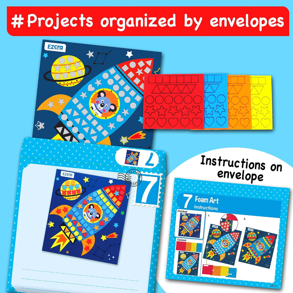 Craft Kits for Kids Ages 4-8 - 21 Projects in 1 Craft Box for Kids - All Inclusive No Mess Arts and Crafts Kit