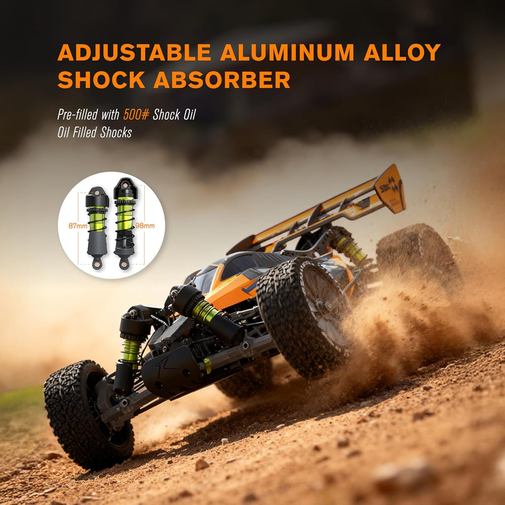 1/10 Brushless RC Cars, 40+ mph Max, 4X4 RTR Off-Road Buggy | RLAARLO SBK10 Remote Control car for Boys and Adults