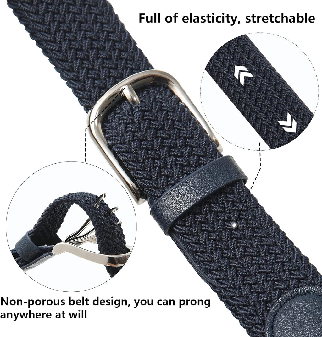 Kids Elastic Braided Belt - Stretch Golf Belts for Boys and Girls | Easy No-Hole Fit for Ages 4-12, Ideal for Golf
