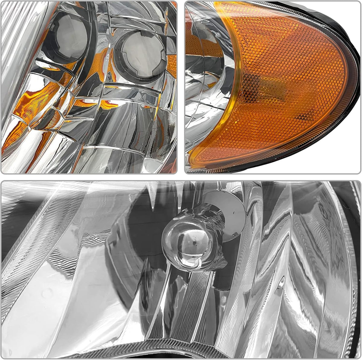 for 2001-2007 Dodge Caravan Halogen Headlight W/O Bulbs