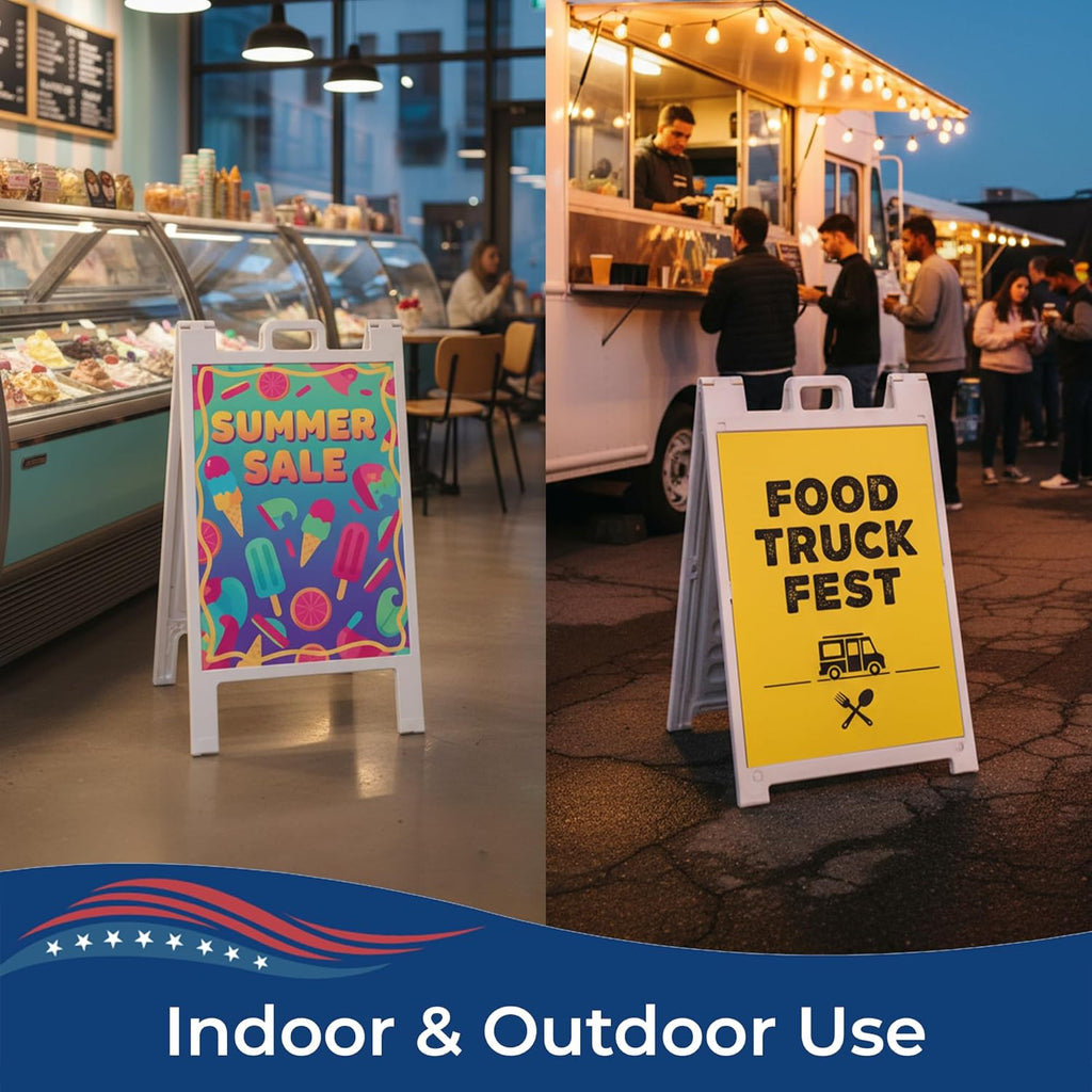 Custom A-Frame Sign Board Insert Coroplast Panels by DC 24x36 | Made in USA