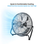 12" 3-Speed Low-Profile Desk & Floor Fan