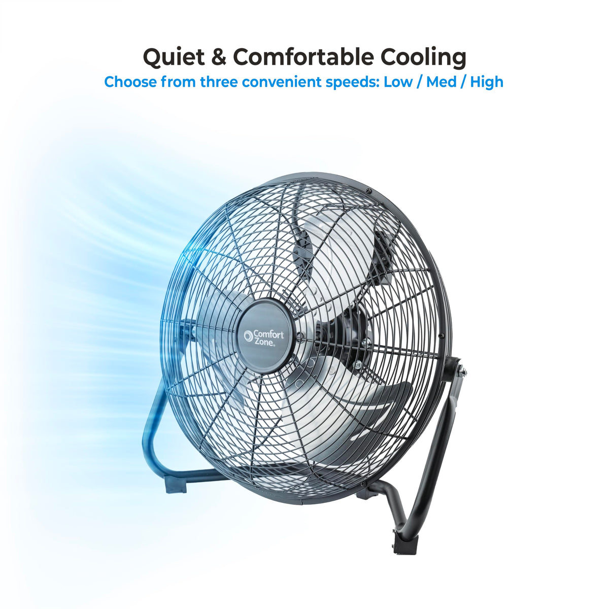 12" 3-Speed Low-Profile Desk & Floor Fan