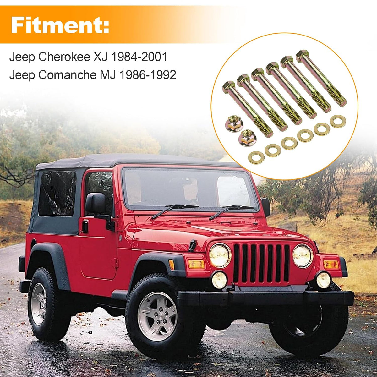 Rear Leaf Spring and Shackle Bolts fit for Jeep Cherokee XJ 1984-2001