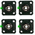 HQRP 4-Pack UCF201-8 Pillow Block Bearing 1/2 inch Bore, 4-Bolt Flange Mounted, Solid Base, Self-Alignment, Square
