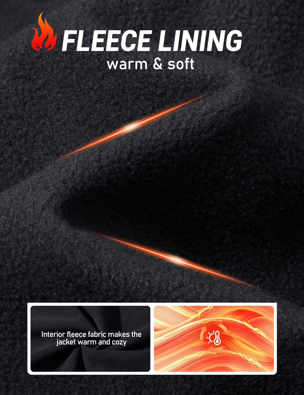 Mens Lightweight Softshell jacket Fleece Lined Waterproof Jackets Rain Winter Coats Hiking Work Windbreaker Black XL