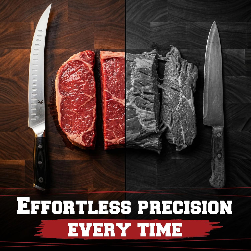 10” Butcher Breaking Knife for Meat Cutting, BBQ Brisket