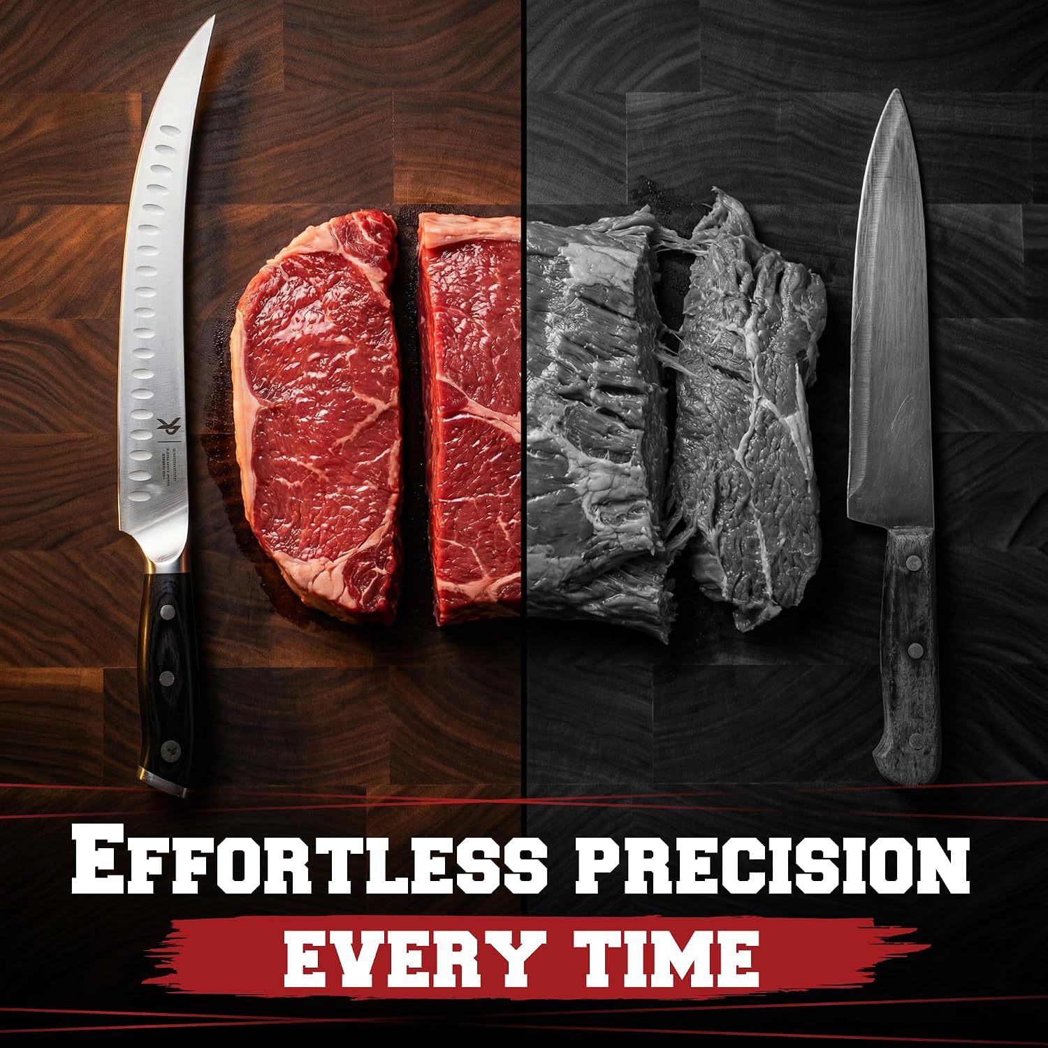 10” Butcher Breaking Knife for Meat Cutting, BBQ Brisket