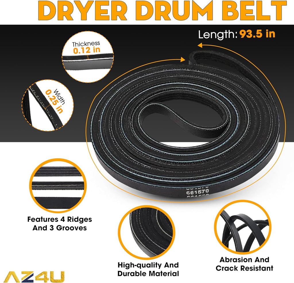 4392067 Dryer Repair Kit with W10837240 Idler Pulley for Whirlpool | WED4815EW1, MEDC215EW1, WED75HEFW0, WED70HEBW0