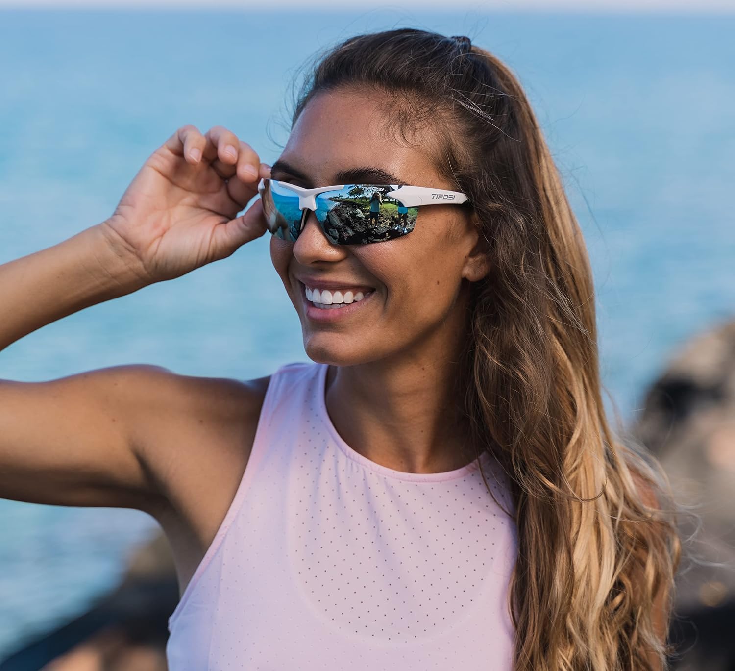 Track Half-Frame Sunglasses - Baseball, Golf & Pickleball | 100% UVA/UVB, shatterproof polycarbonate. Ultra-light