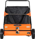 26-Inch Push Lawn Sweeper, 7 Cu.Ft. Hopper Capacity, 2 Spiral Spinning Brushes, Adjustable Height, Dustproof