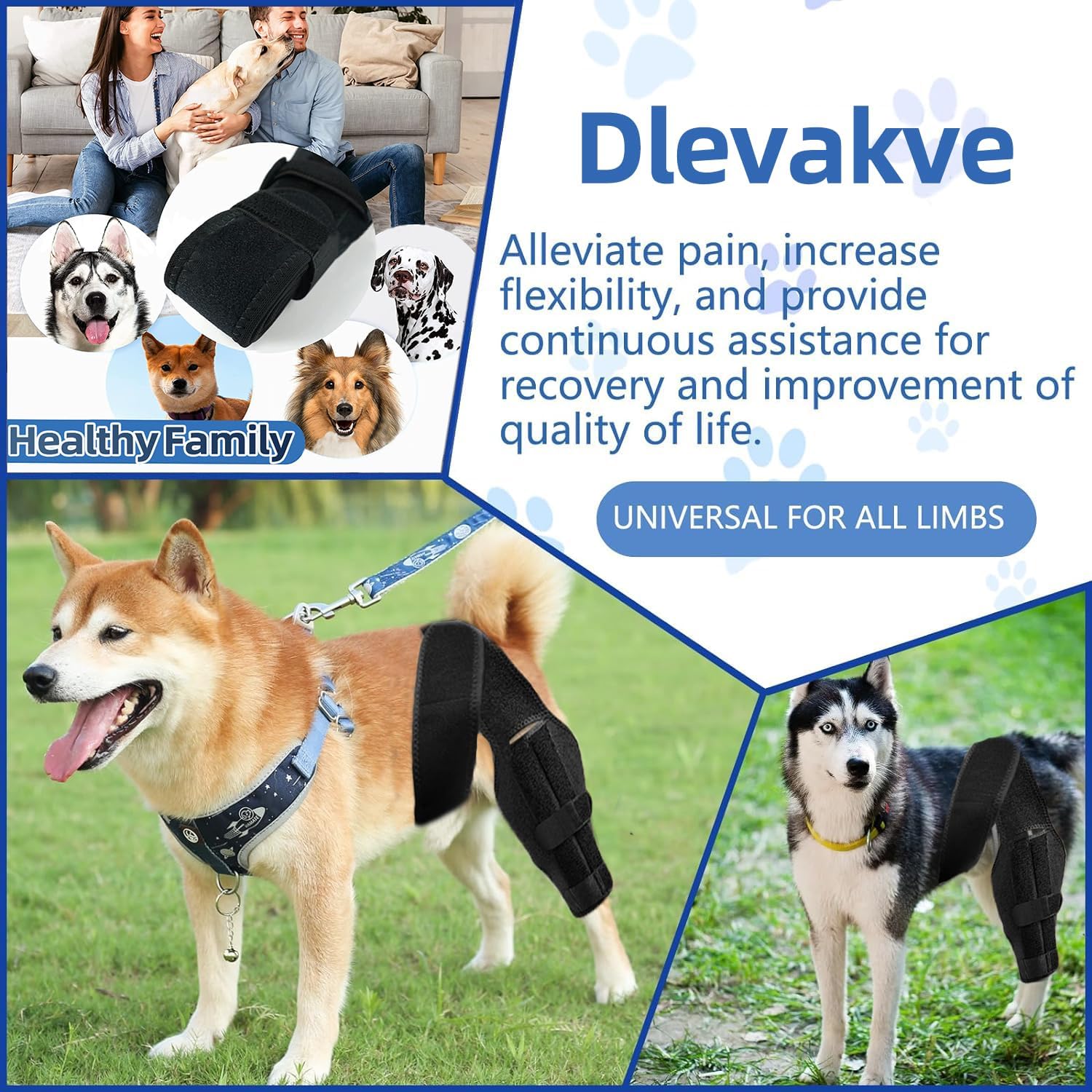 L Dog Leg Braces for Back Leg for Support with Cruciate Ligament Injury-Better Recovery with Dog Knee Brace for Torn