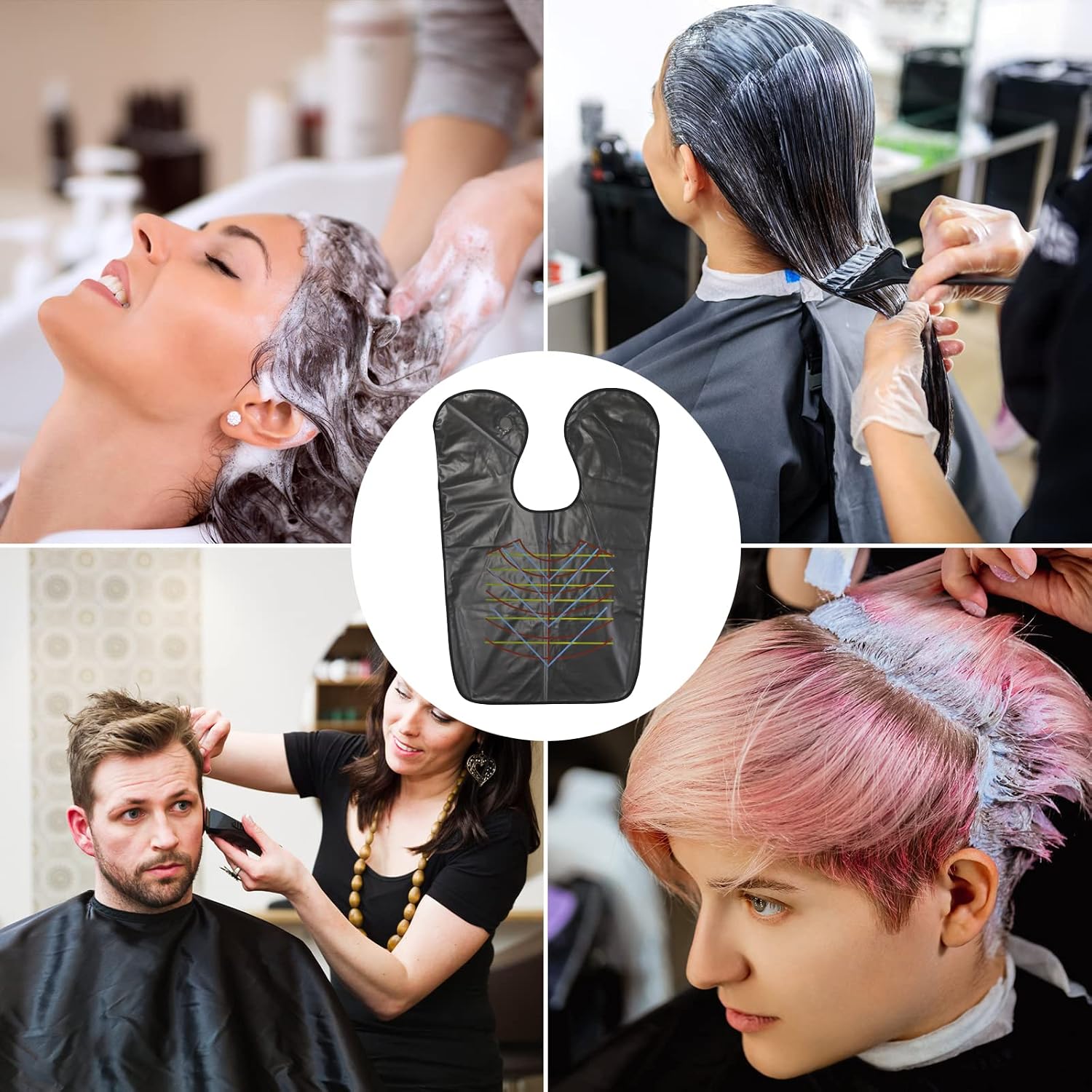 Professional Salon Cape Waterproof Hair Styling Hair Cutting Collar Stylist Magnetic Cover Hairdressing Shampoo Hair