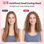 Thin Curling Wand, 3/8 Inch Small Curling Iron Wand