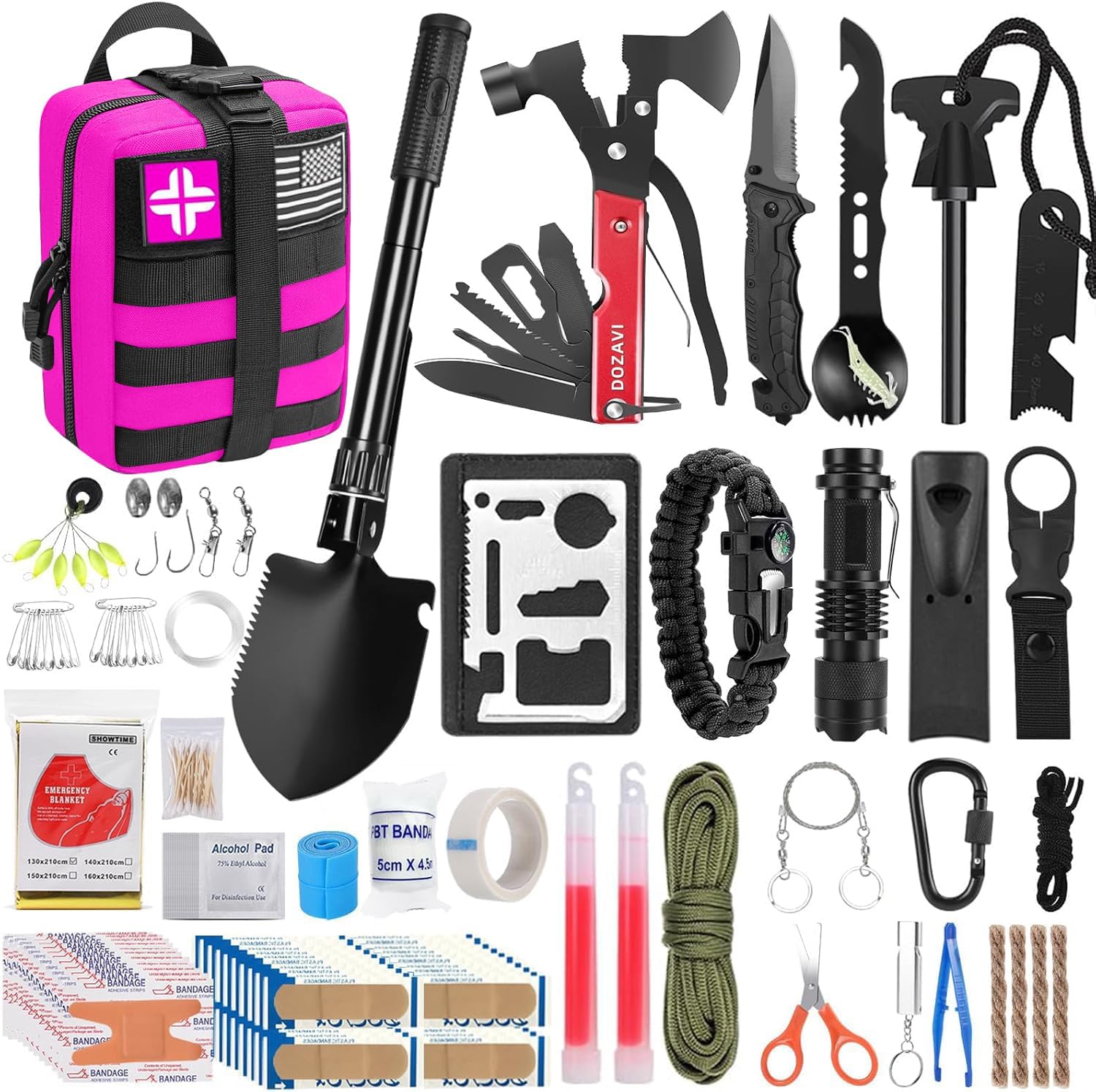Survival Gear and Equipment with Molle Pouch