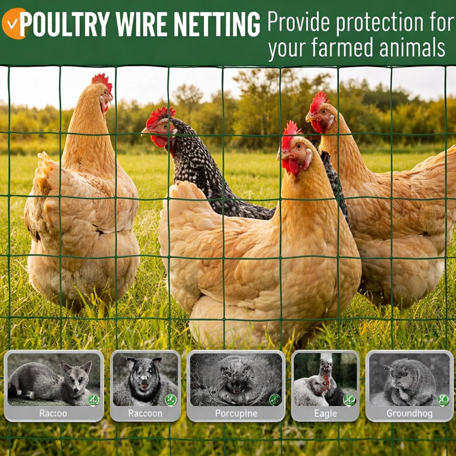 Green Welded Wire Fence 4 ft X 100 ft, 2.36" Mesh Fencing