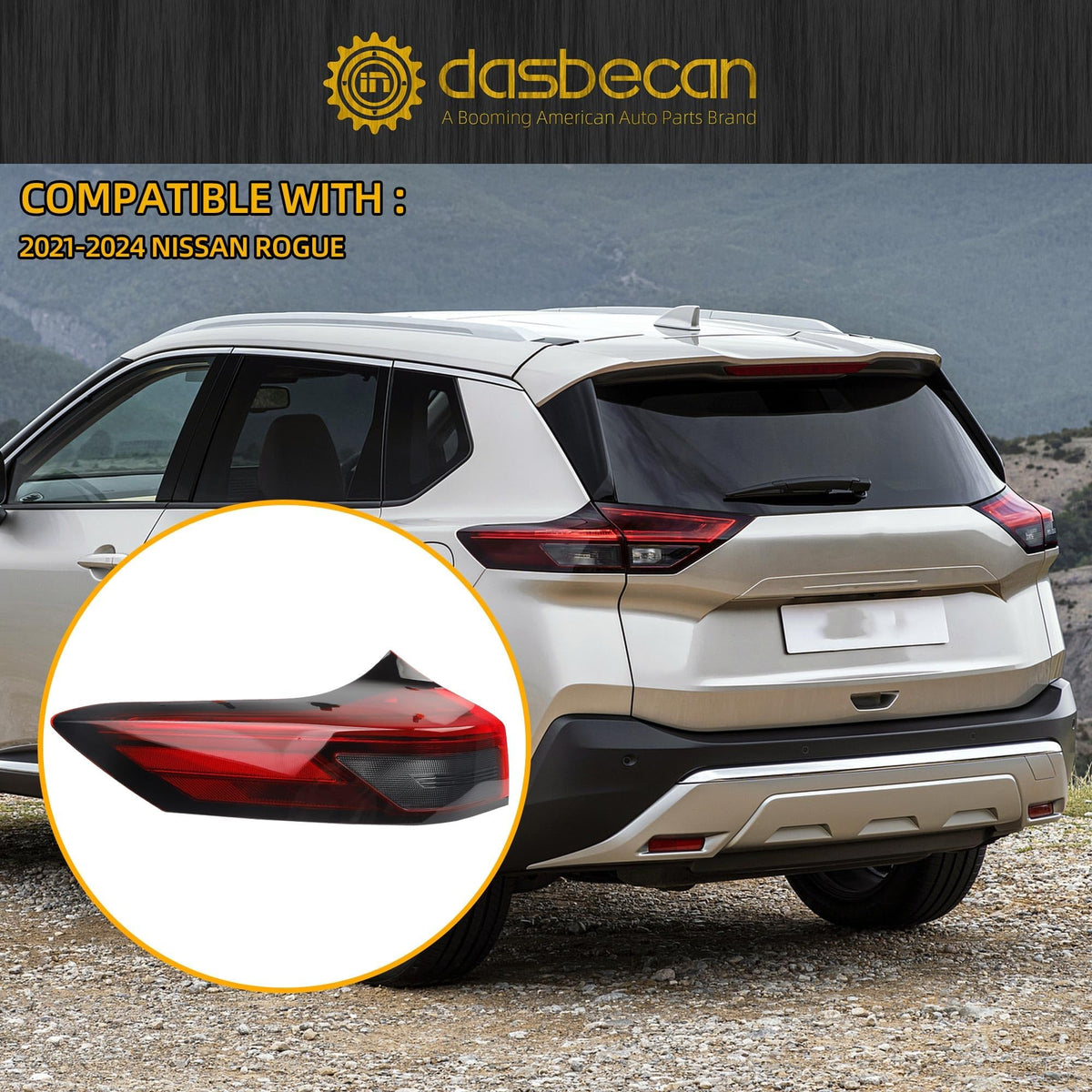 Tail Light Assembly LED Compatible with 2021-2024 Nissan Rogue