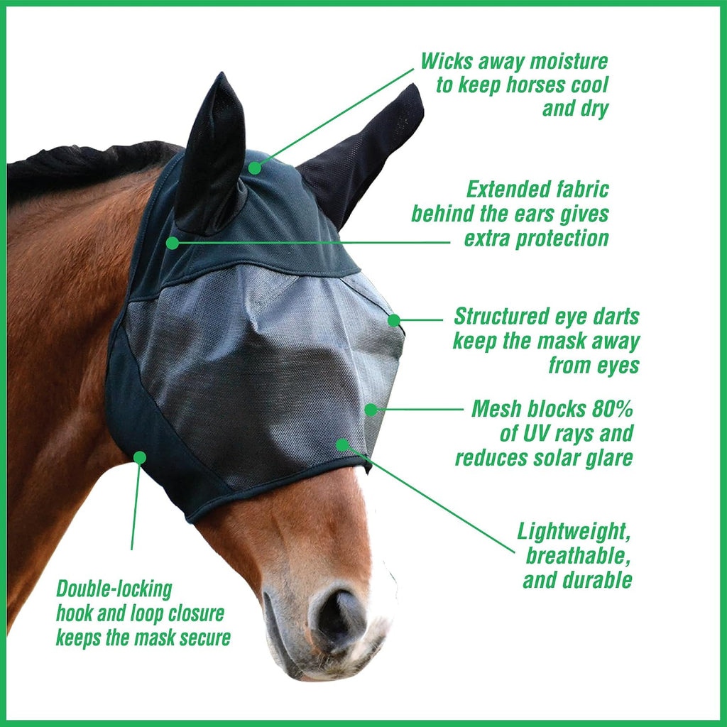 UltraShield Fly Mask, Horse Size with Ears