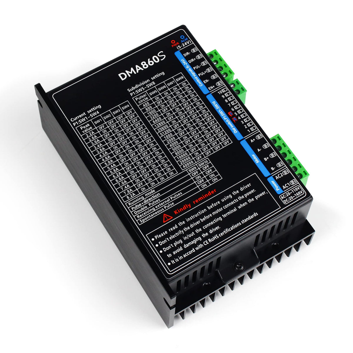 RATTMMOTOR DMA860S Stepper Motor Driver MAX 8.2A 128 Subdivision