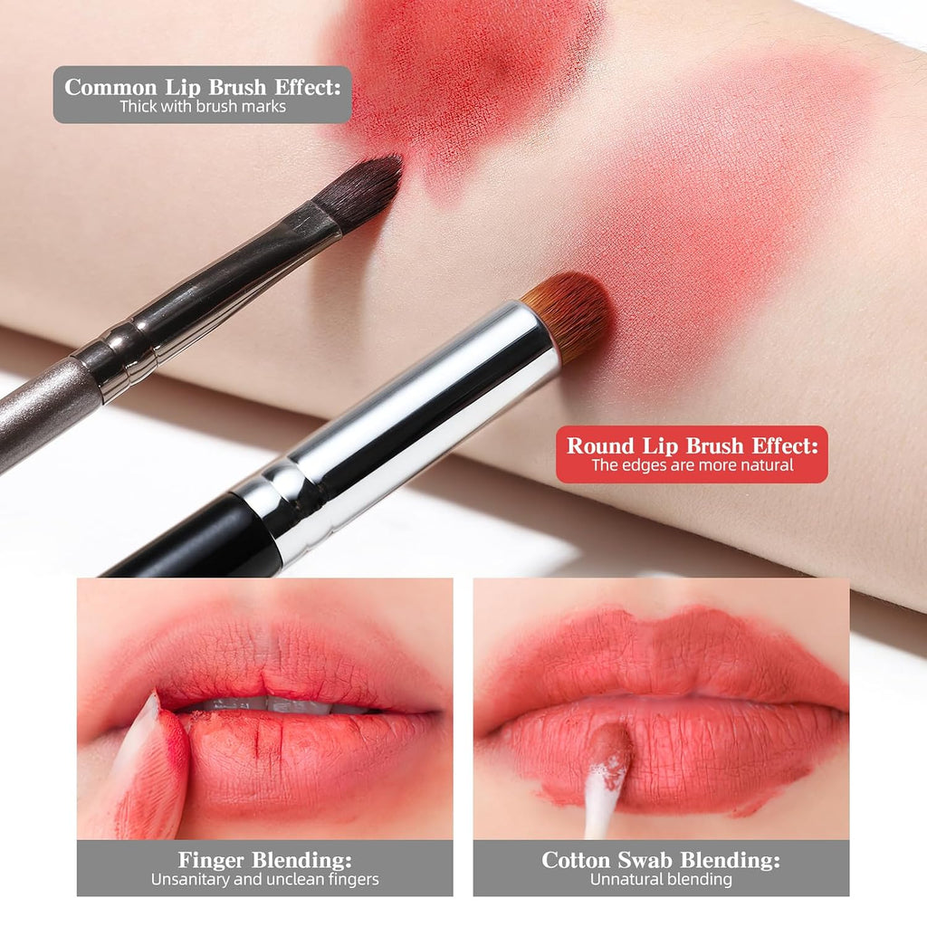 Lip Brush, EIGSHOW Lip Smudge Brush Round head for Gloss Lipstick, Multi-purpose Makeup Blending Applicator, Reusable