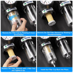 TAILONZ 1/4"NPT Pneumatic Pressure Regulator AFC2000 Gauge & Lube Cup,Blue
