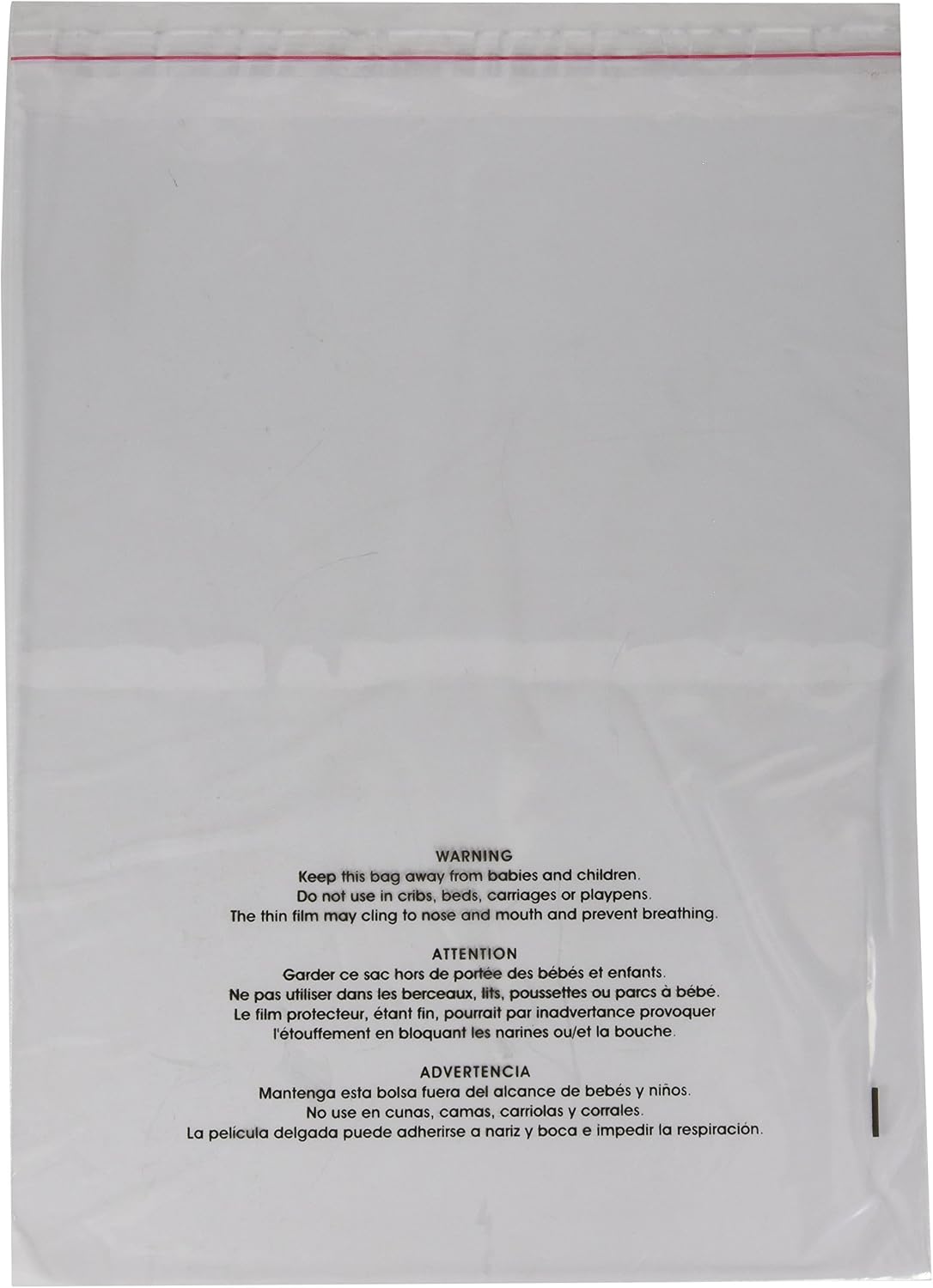 Suffocation Warning Poly Bag, 1.5 ml Self-Sealed, 100 Count (S-19131) 11x14