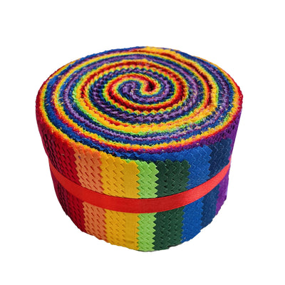 40 Strip Jelly Roll Fabric Strips for Sewing-5 Solid Color