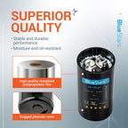 [2025 Upgraded] BlueStars 88-108 uF MFD 220-250VAC Motor Start Capacitor