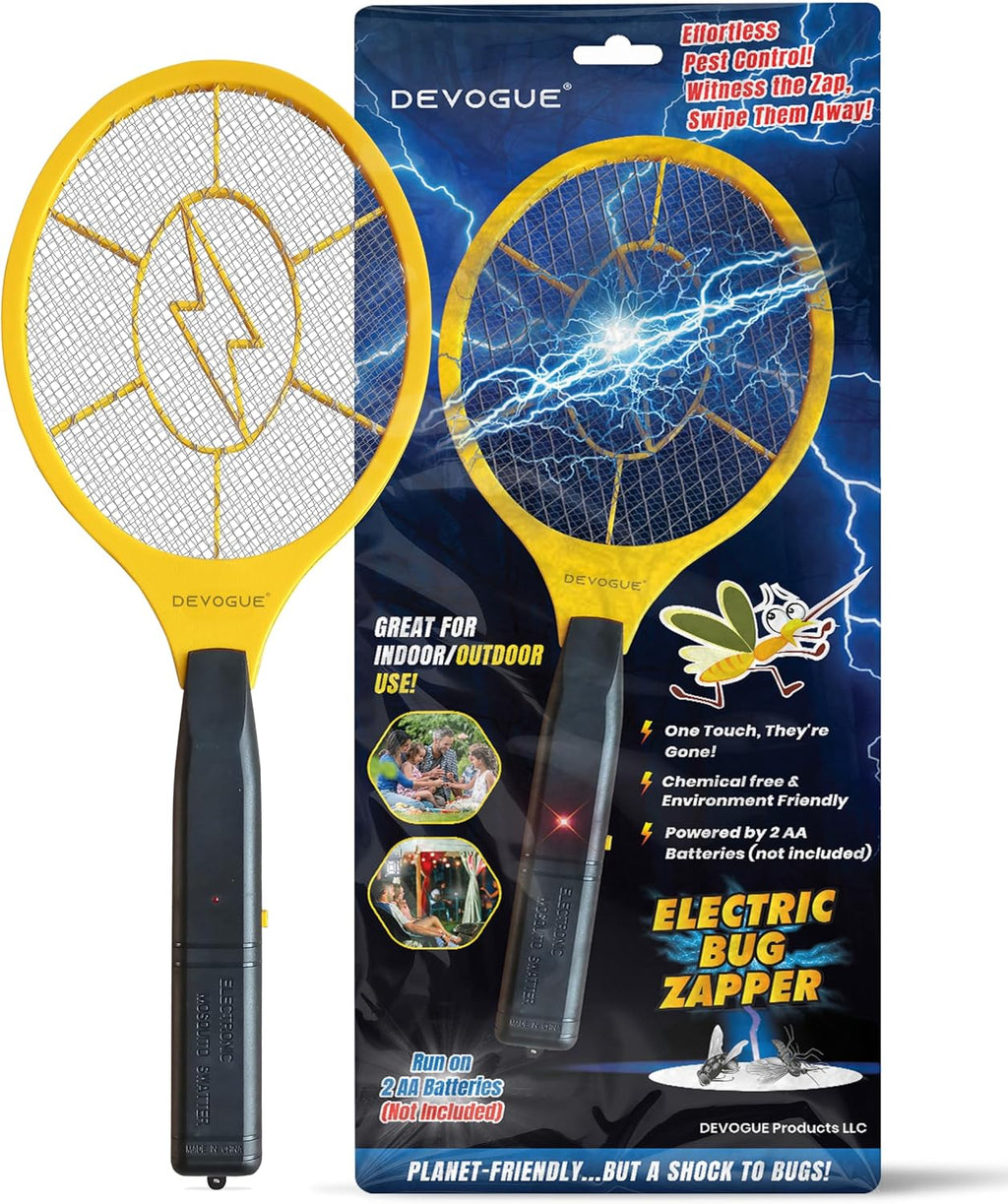 Electric Fly Swatter Bug Zapper Battery Operated Flies Killer Indoor and Outdoor Pest Control Mosquito Zapper and