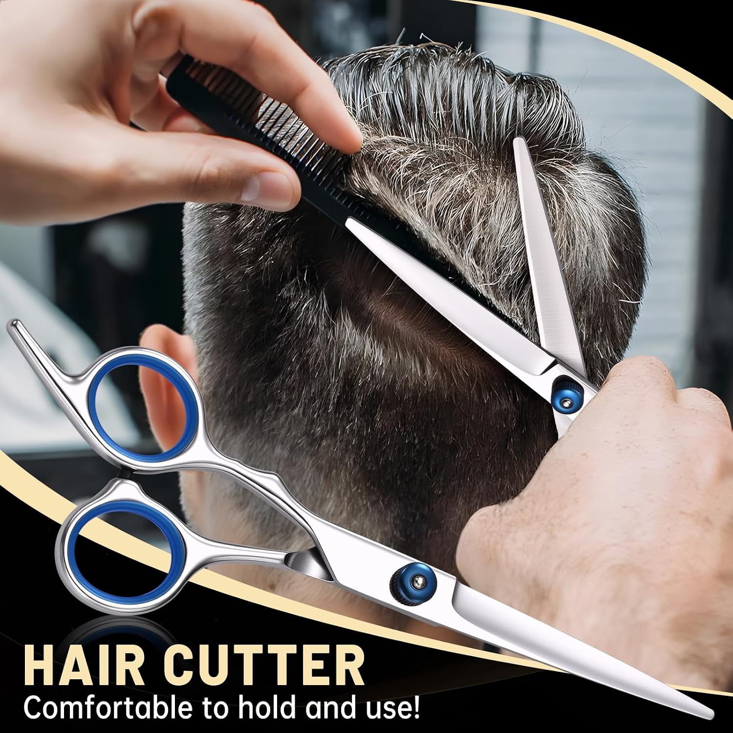 Hair Cutting Scissors Set, Professional Stainless Cutting Hair Scissors, Barber Hair Cutting Scissors Thinning Shears