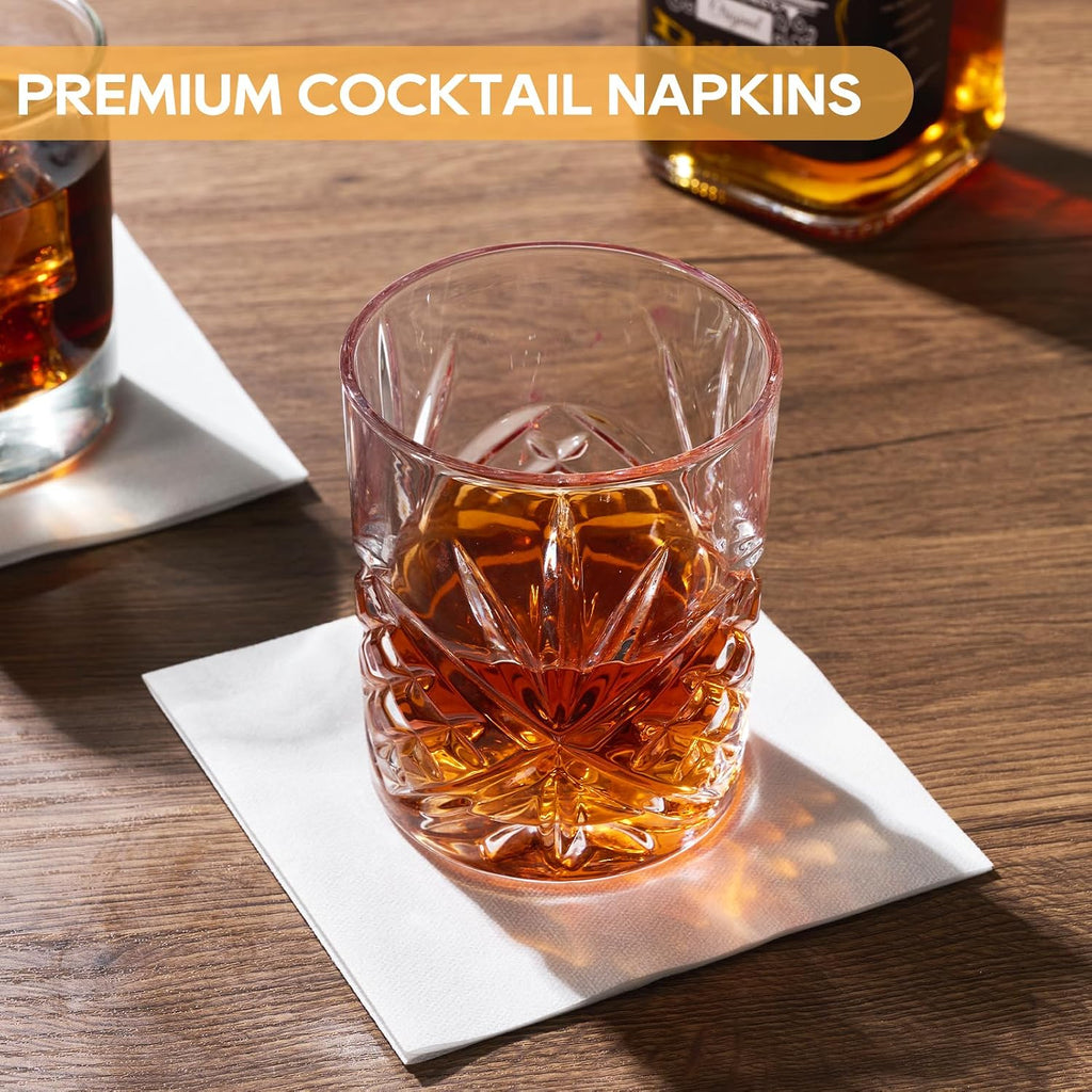 200 Count Linen-Feel Disposable Cocktail Napkins