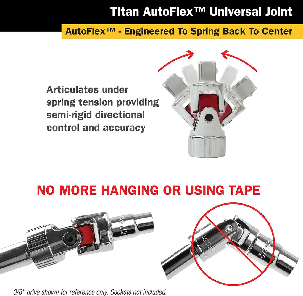 Titan 85506 1/4-Inch Drive Auto Flex Universal Joint