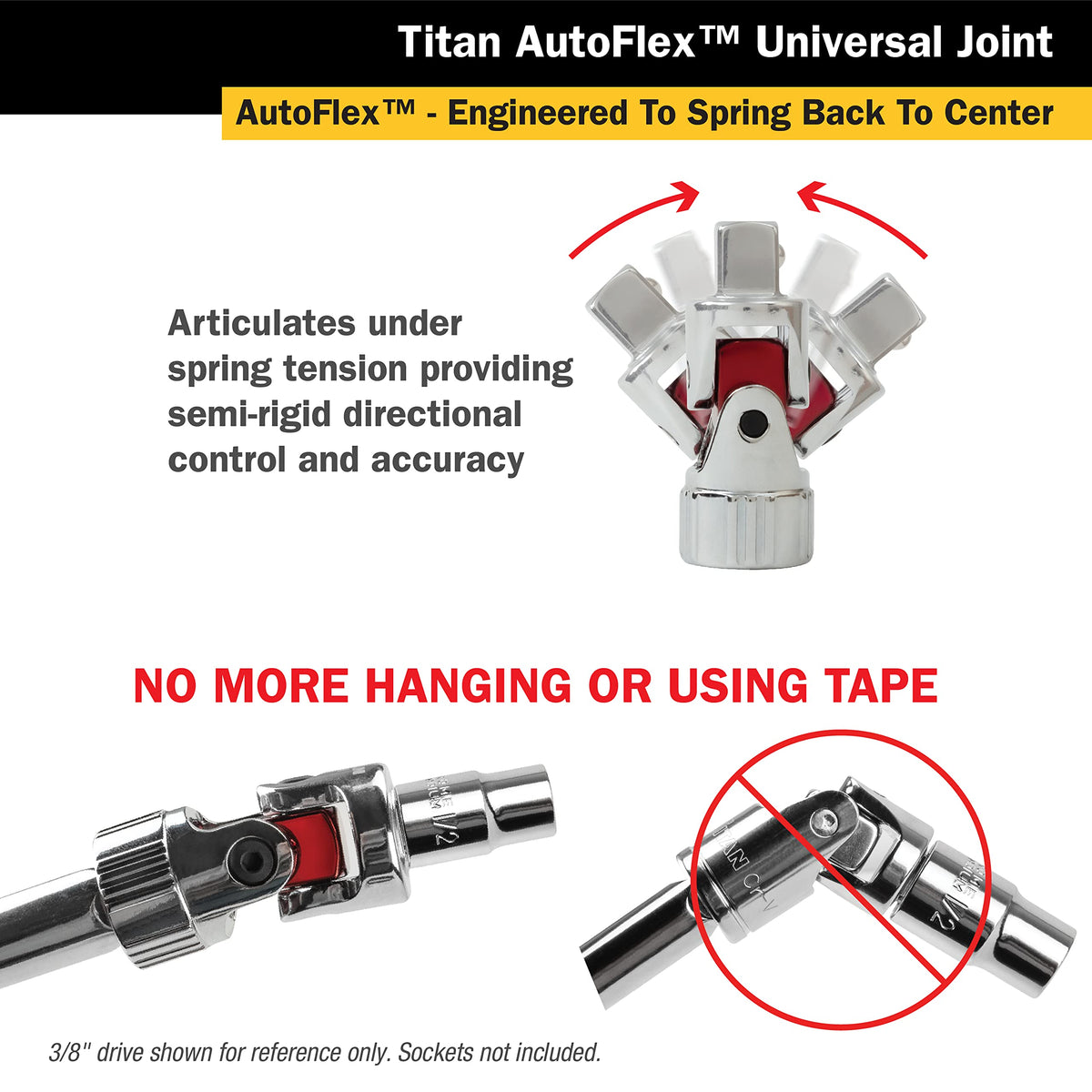 Titan 85508 1/2-Inch Drive Auto Flex Universal Joint