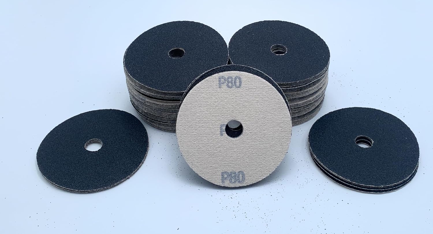 100PCS 4 Inch Silicon Carbide Velour Abrasive Paper Sanding Discs Sandpaper Sander (100pcs 80 Grit)