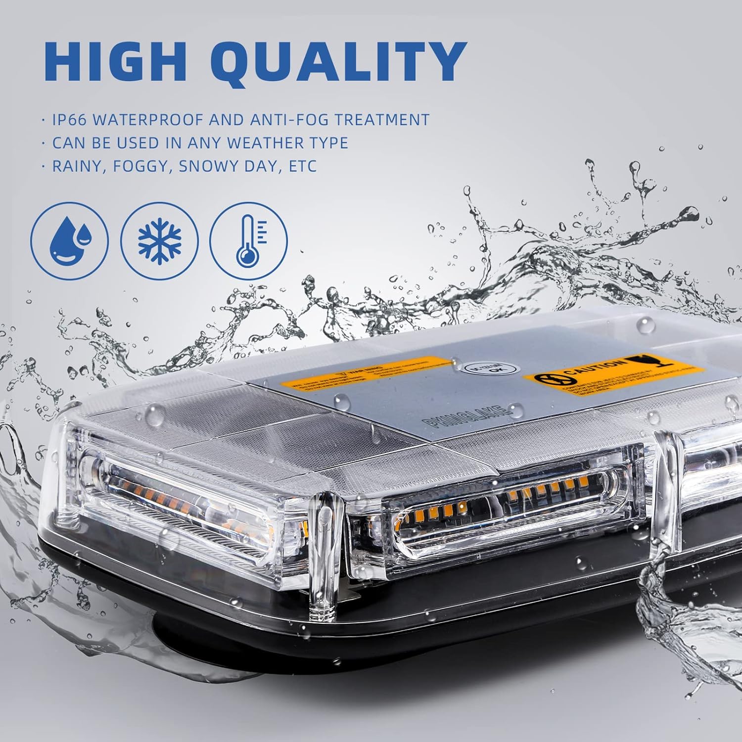 72LED Roof Top Emergency Strobe Beacon Lights, 12-24V High Visibility Safety Warning Mini LED Strobe Light bar with
