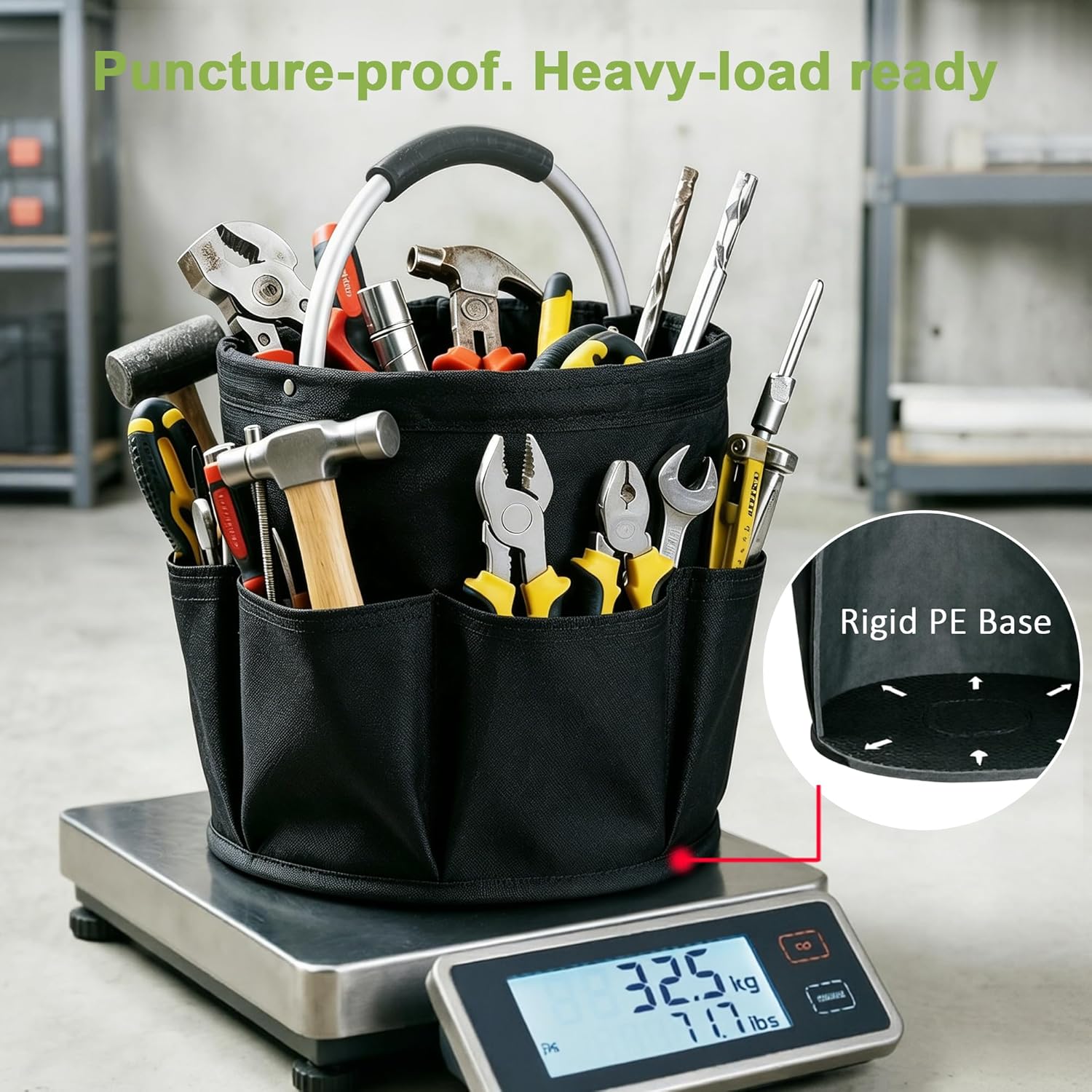 Cleaning Caddy with Handle 17L Cleaning Supplies Organizer Foldable Storage Basket Portable Cleaning Supply Caddy